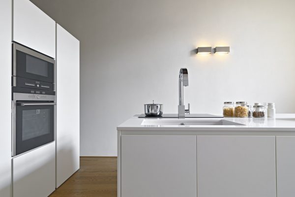 Interiors of a Modern Kitchen with Island Kitchen